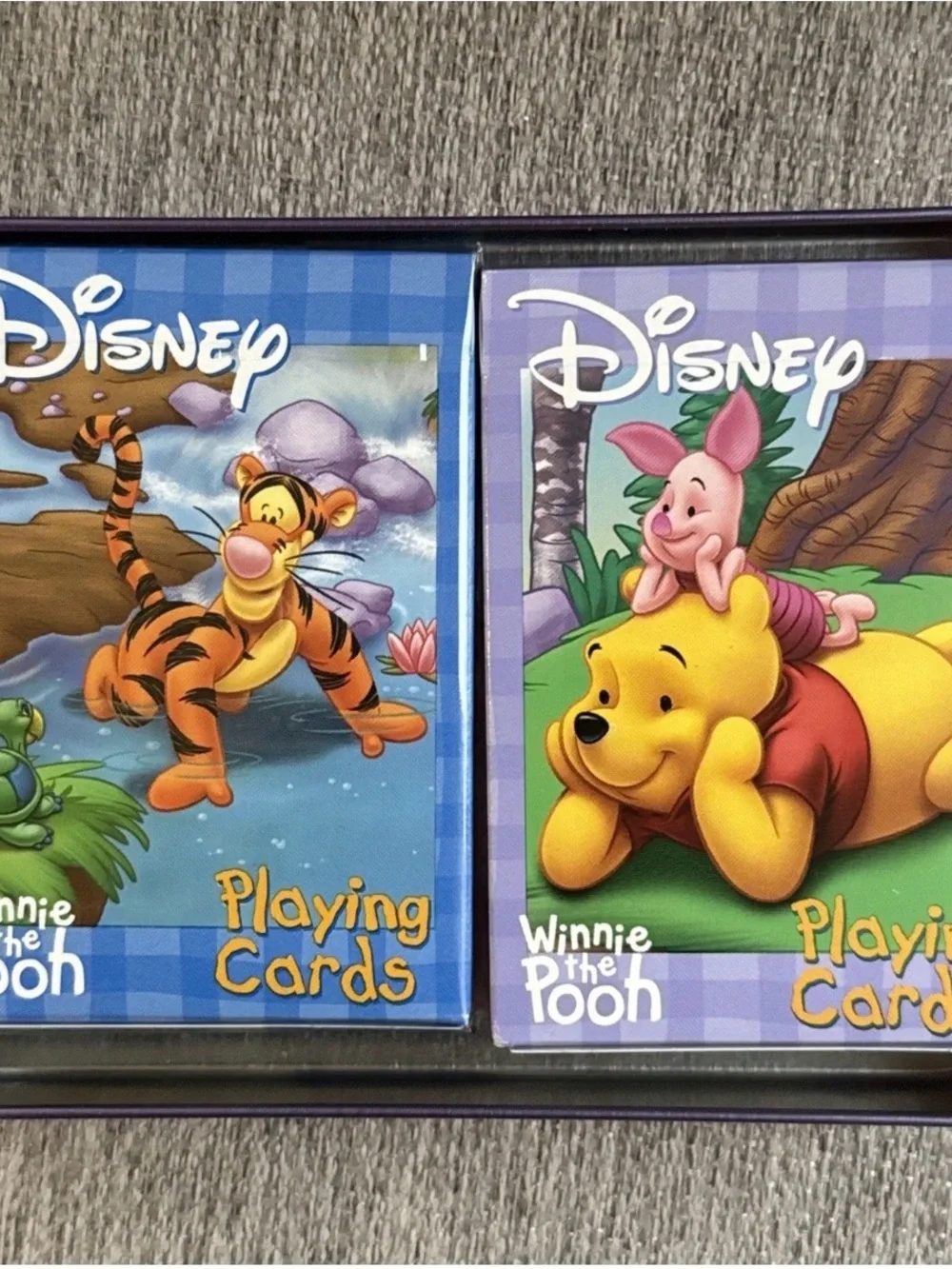Disney Winnie the Pooh Collectible 3D Tin W 2 Decks /Sets Playing Cards Complete
